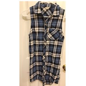 Flannel sleeveless dress